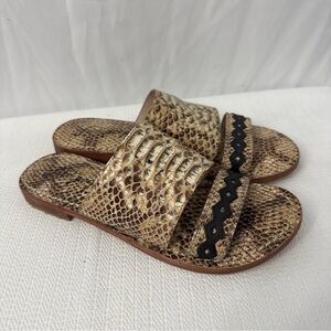 Free People Snakeprint Slide Sandal